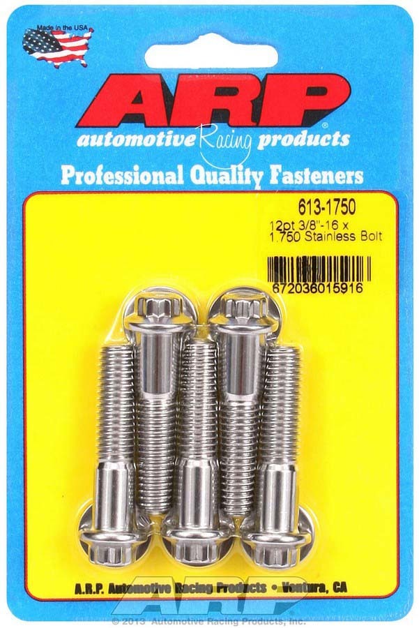 ARP - S/S Bolt Kit - 12pt. (5) 3/8-16 x 1.750
