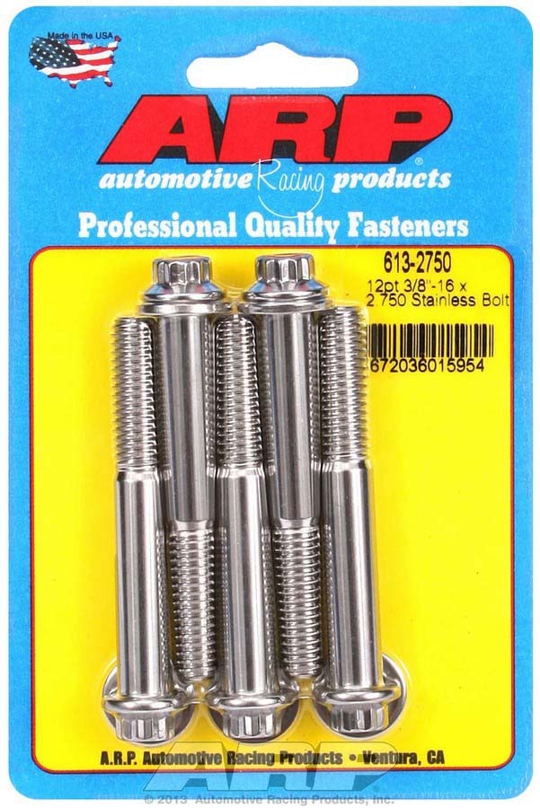 ARP - S/S Bolt Kit - 12pt. (5) 3/8-16 x 2.750