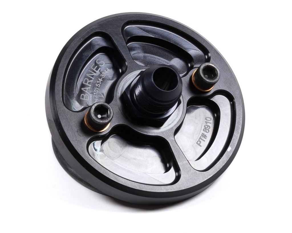 Barnes - Billet Oil Filter Block Off Plate -10 Fitting