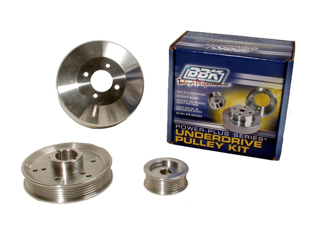 [BBK1555] BBK Performance - 3Pc. Aluminum Pulley Kit - 96-01 GT/Cobra 4.6L