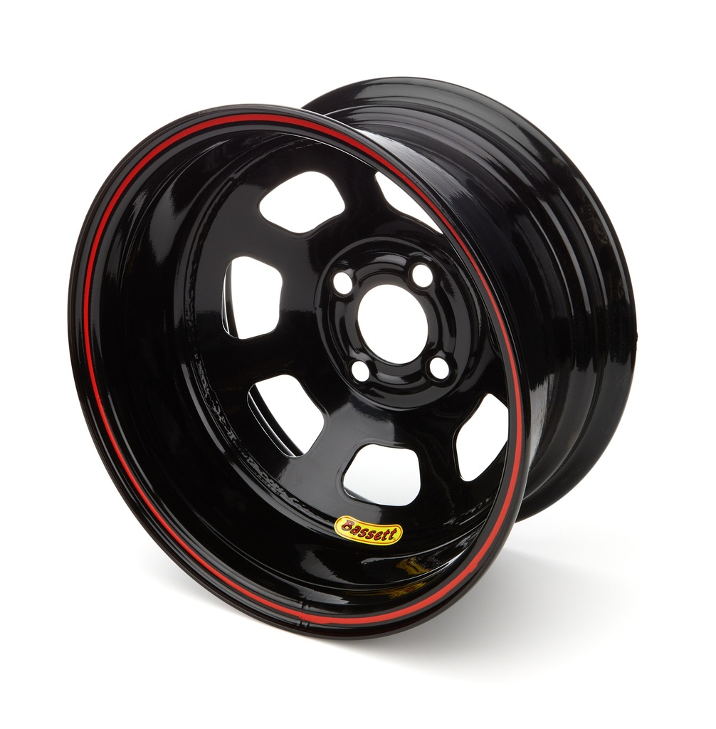 [BAS47SP1] Bassett - Wheel 14x7 D-Hole 4x 4.25in 1in Bs Black
