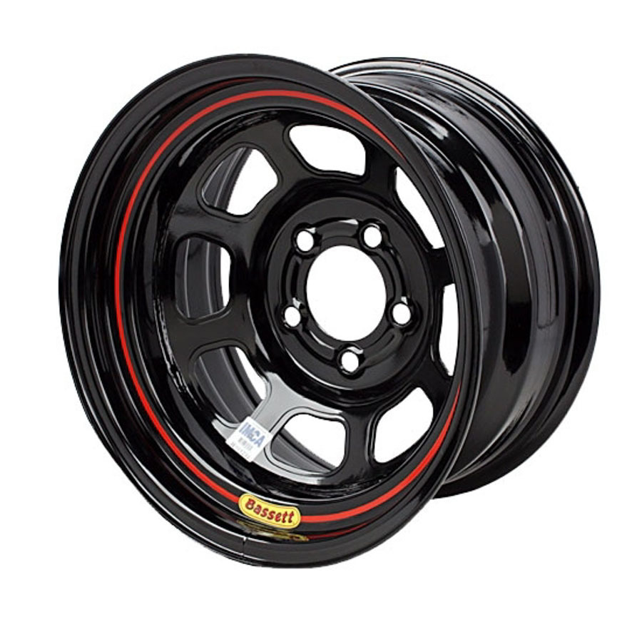[BAS57RN3] Bassett - 15x7 5x100mm 3in Dot Black