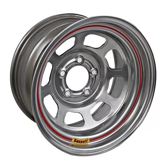 [BAS57SF375S] Bassett - Wheel 15x7 5x4.5 3.75in Bs Silver Spun