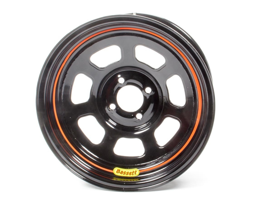 [BAS57SH4] Bassett - Wheel 15x7 4x100mm D-Hole 4in BS Black