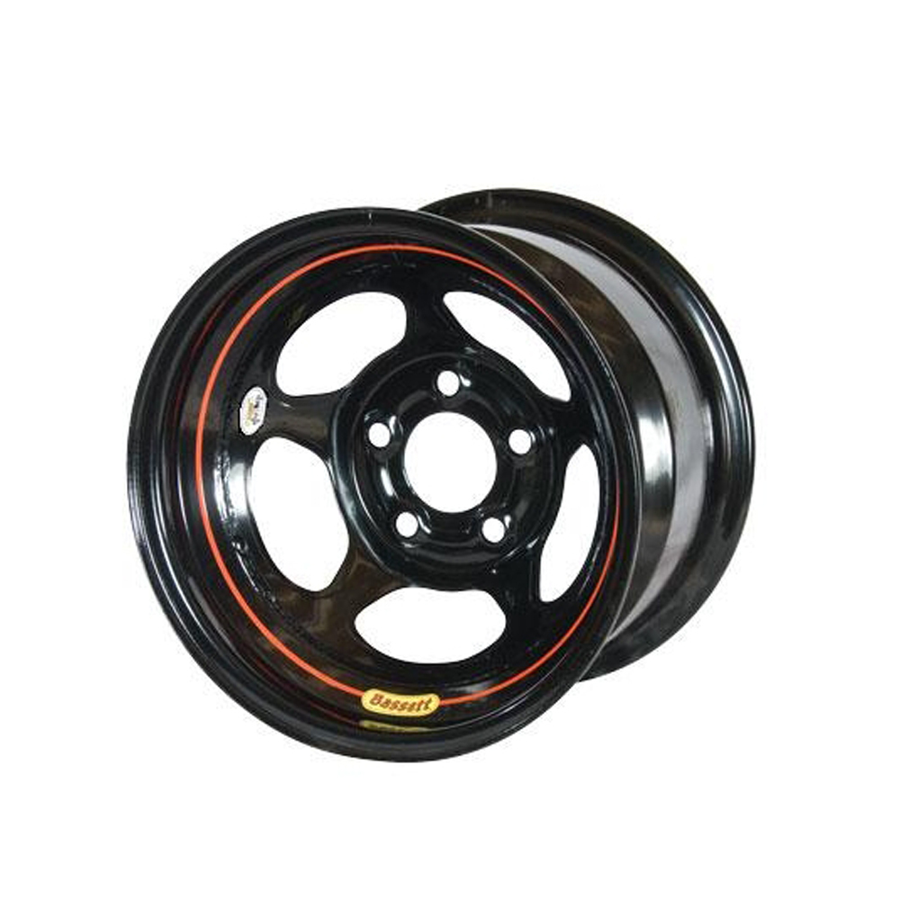 [BAS58A53W] Bassett - Wheel 15x8 5x5 3in Armor Edge Black