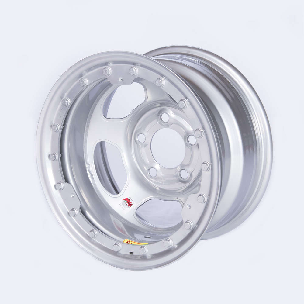 [BAS58A54ISLK] Bassett - 15x8 Imca Silver Beadlock Inertia 5x5