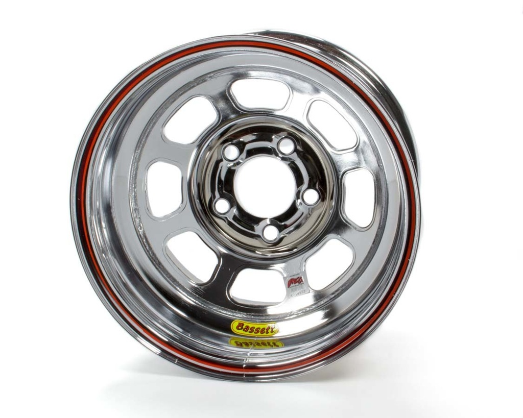 [BAS58D52IRBC] Bassett - 15x8 IMCA Wheel Rev. Bell D-Hole Chrome