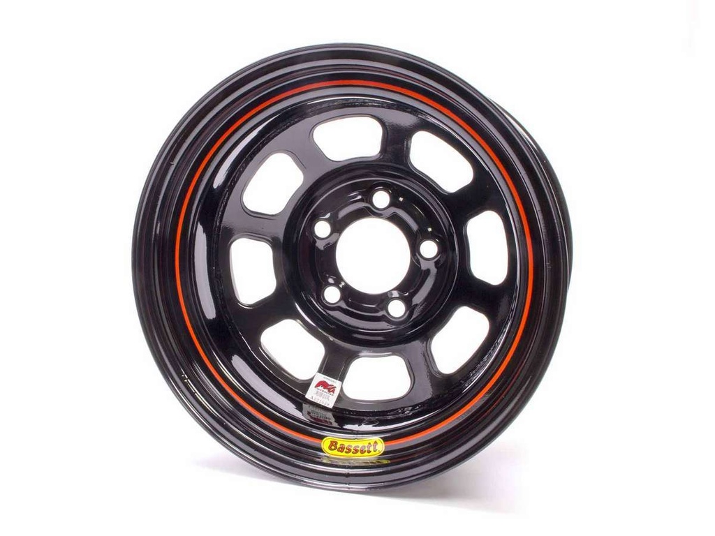 [BAS58DC2I] Bassett - 15x8 ICMA Wheel D-Hole Black 5x4.75