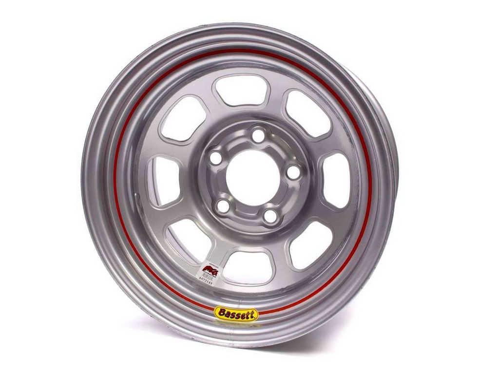 [BAS58DC3IS] Bassett - 15X8 Imca Wheel D-Hole Silver 5X4.75