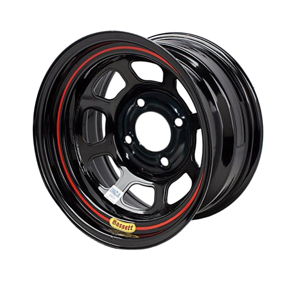 [BAS58S545] Bassett - 15x8 5x5 Black Spun 4.5in Bs