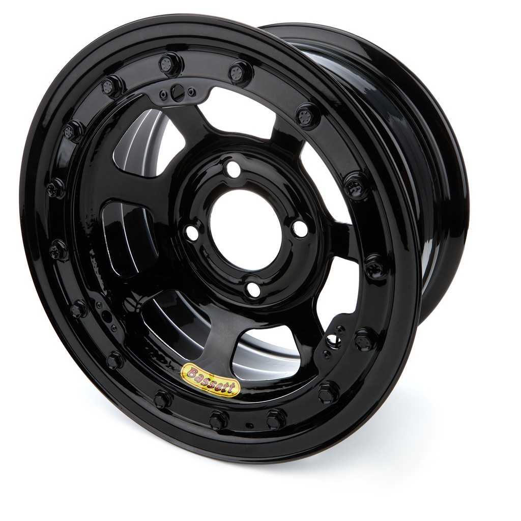 [BASL37ST4L] Bassett - Wheel 13X7 4X4.5 4In Bs Black D-Hole