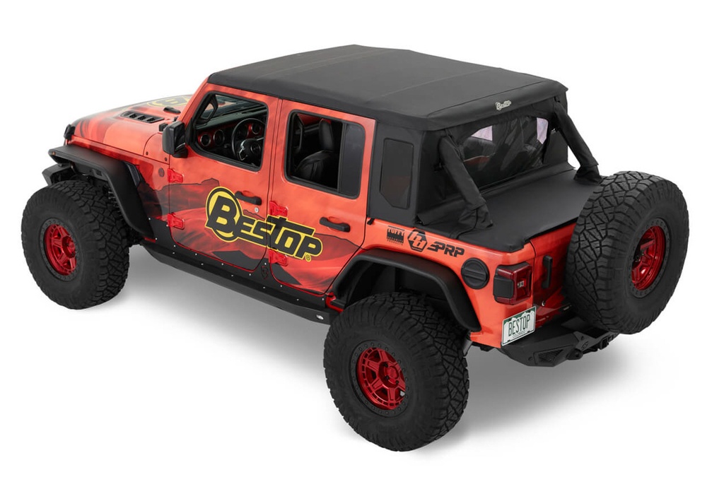 Bestop - 18- Jeep Wrangler JL 4DR Trektop Halftop Black