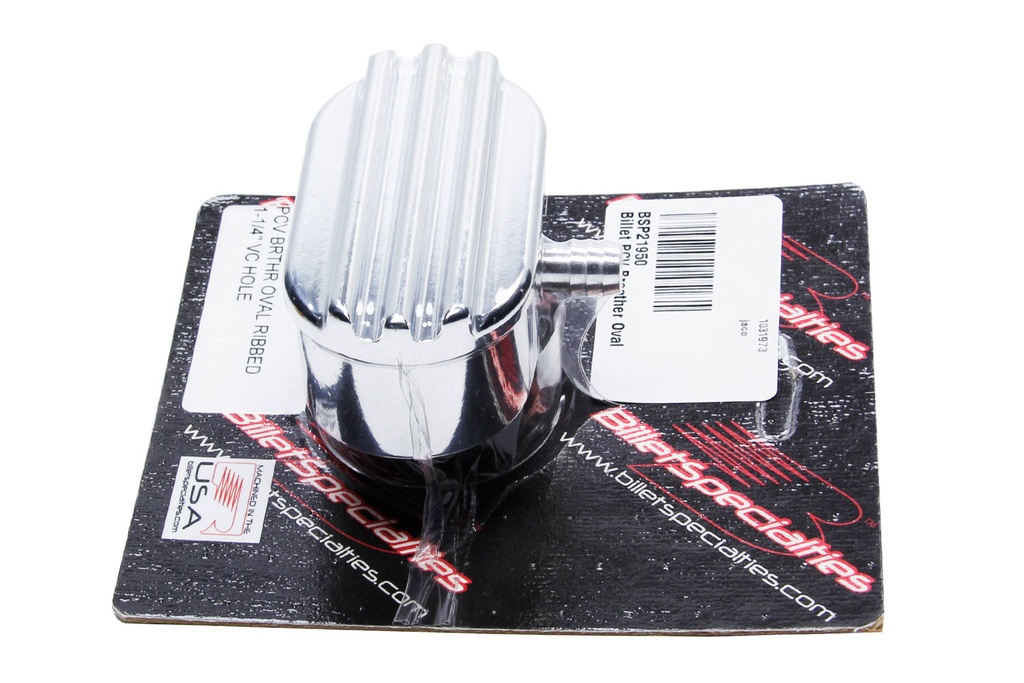 [BSP21950] Bsp21950 - Billet Pcv Breather Oval Ribbed 1-1/4In Vc Hole