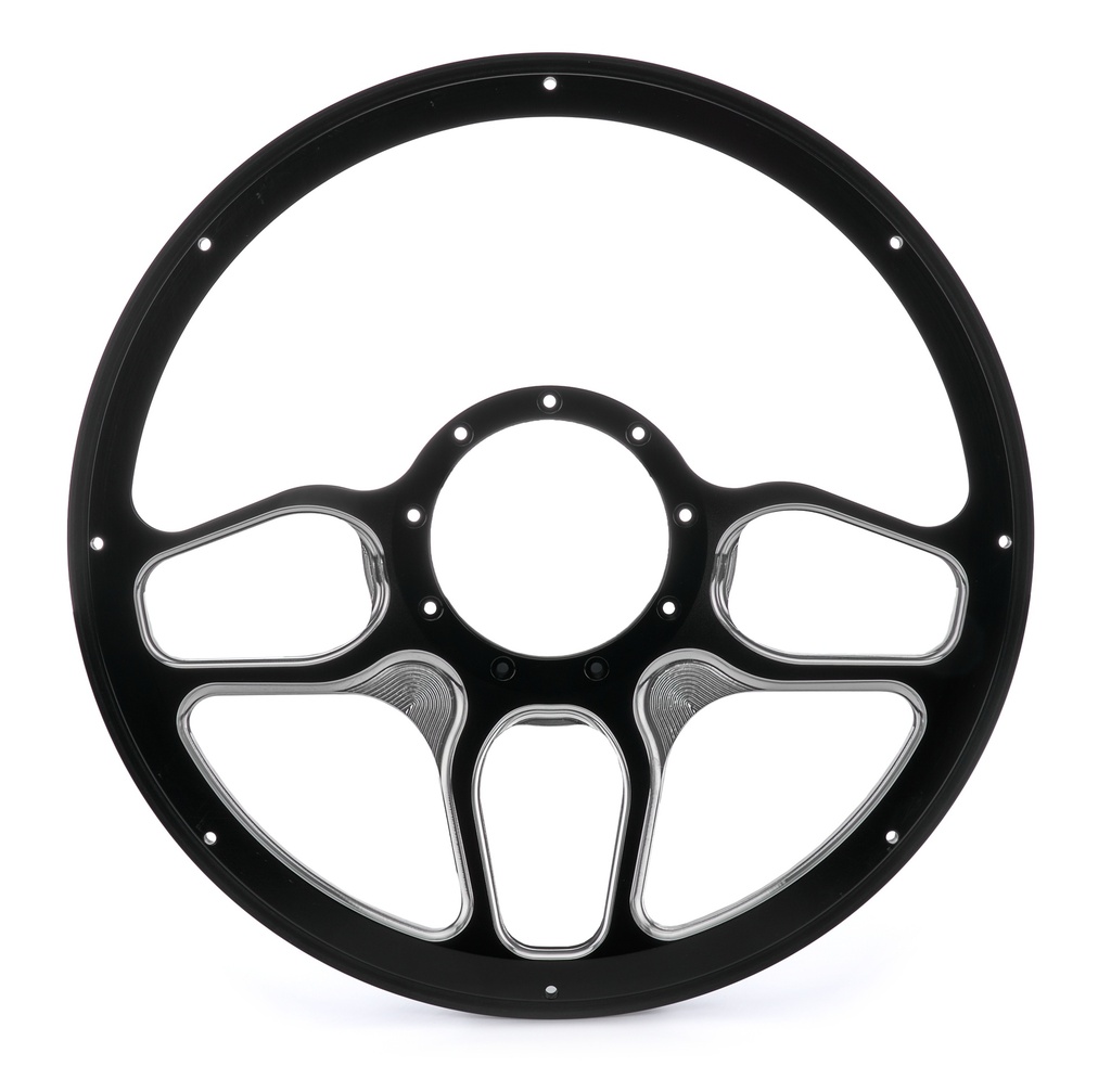 BSP - Steering Wheel 1/2 Wrap 14in Win Lite Black