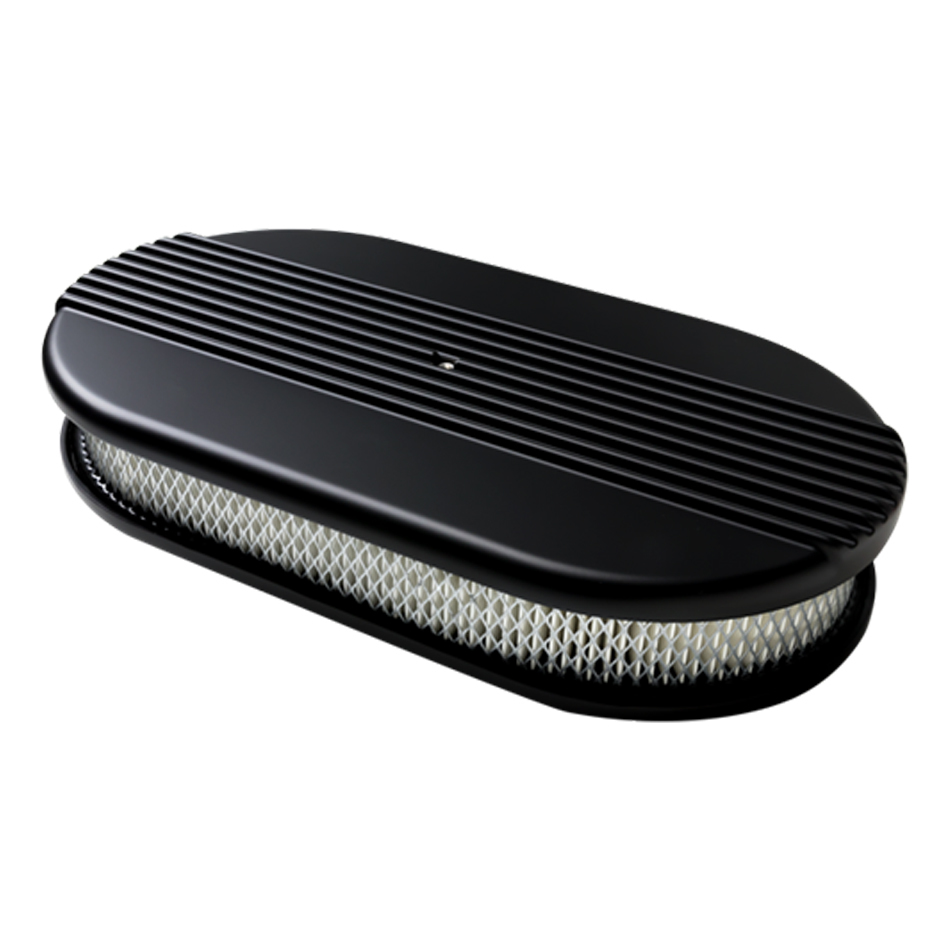 [BSPBLK15640] BSP - Air Cleaner Large Oval Ribbed Black