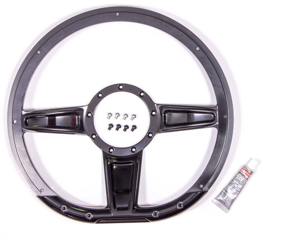 BILLET SPECIALTIES - Steering Wheel Camber D-Shaped 14in Black