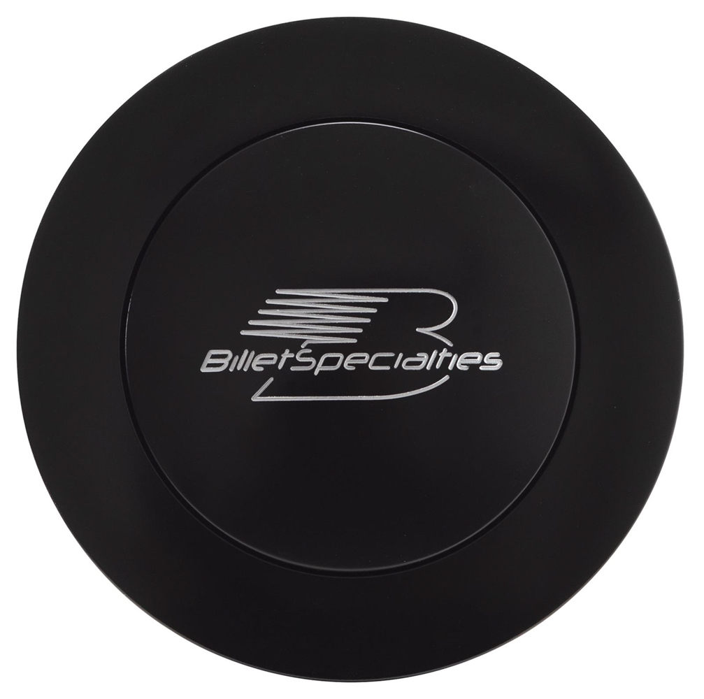 BSP - Horn Button Large Black Billet Specialties Logo