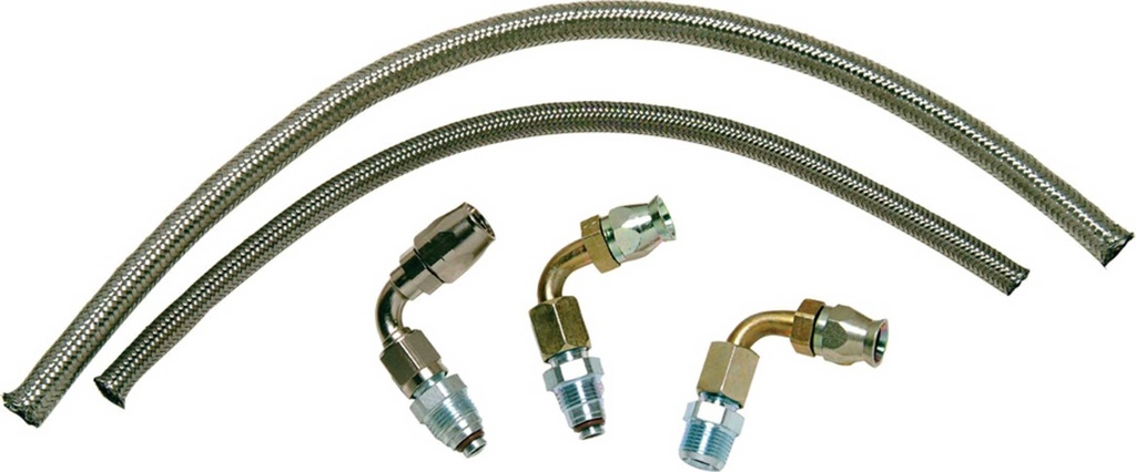 Borgeson - Stainless Power Steering Hose Kit