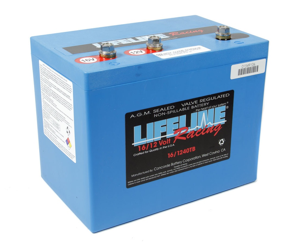 [LFBLL-16/1240TB] Lifeline Battery - 16 Volt 3 Post Battery