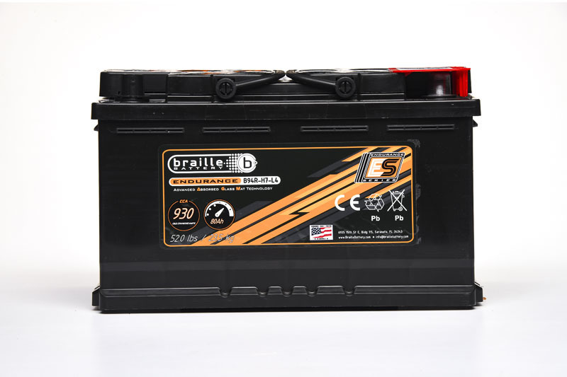 [BRBB94R-H7-L4] Braille Auto Battery - 94R-H7-L4 Endurance AGM Battery 930 CCA