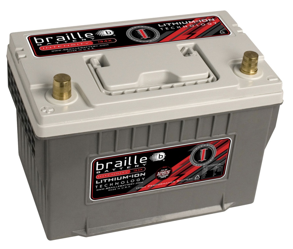 [BRBI34X] Braille Auto Battery - Lithium Ion Intensity I34X Battery 12-Volt