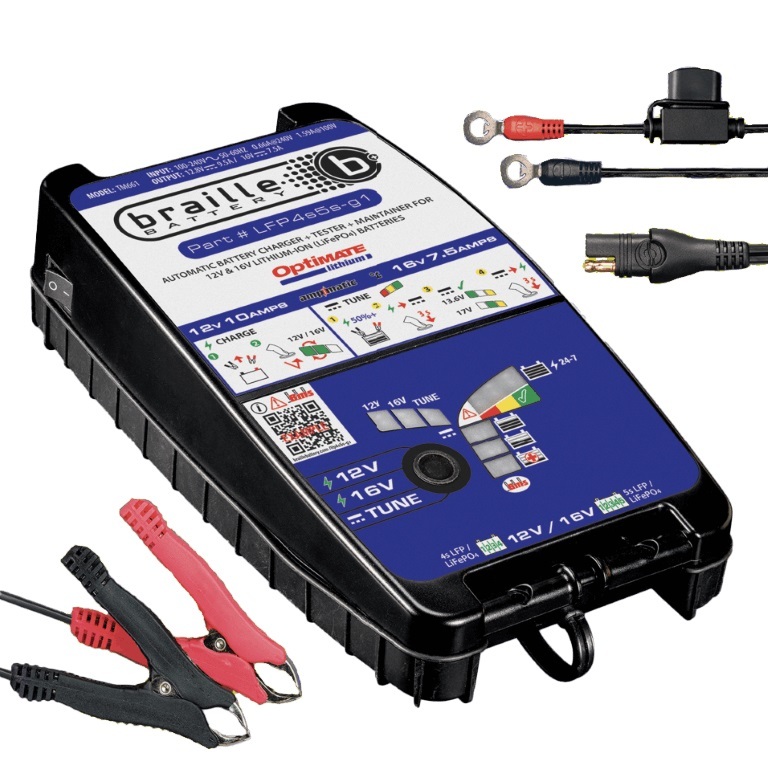 [BRBTM661] Braille Auto Battery - 16-Volt Lithium Battery Charger