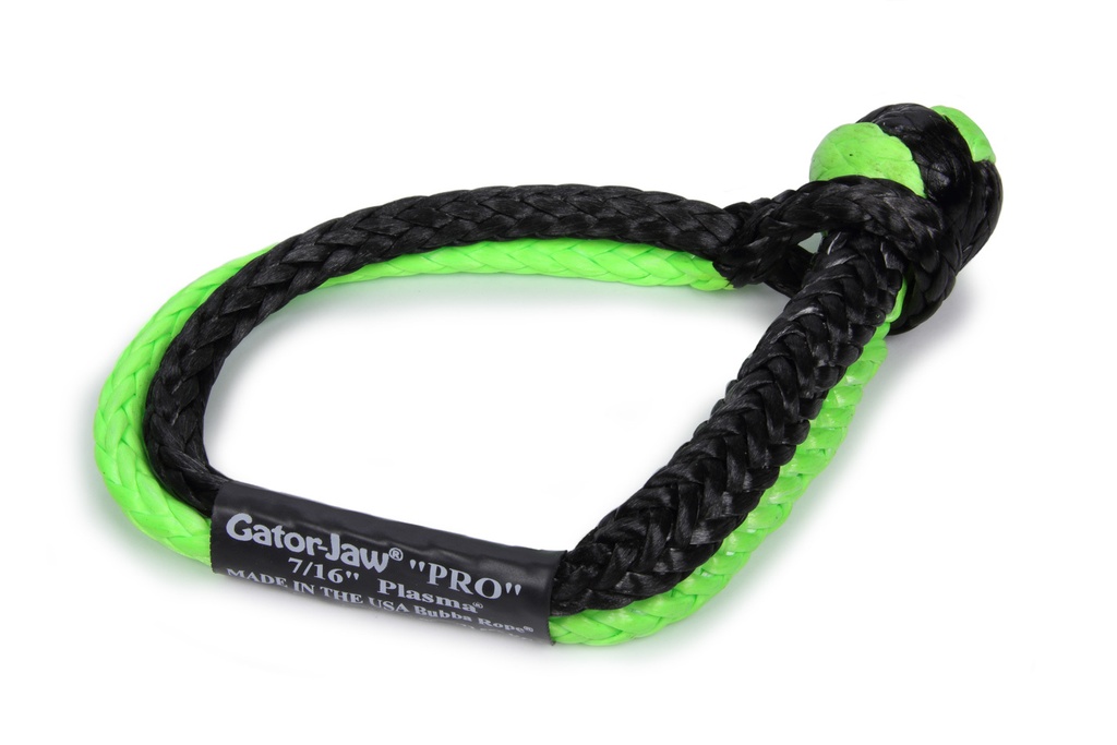 Bubba Rope - 7/16in Gator Jaw Soft Shackle Green/Black