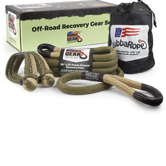 Bubba Rope - Jeep Recovery Gear Set 3/4in X 20ft Desert Tan