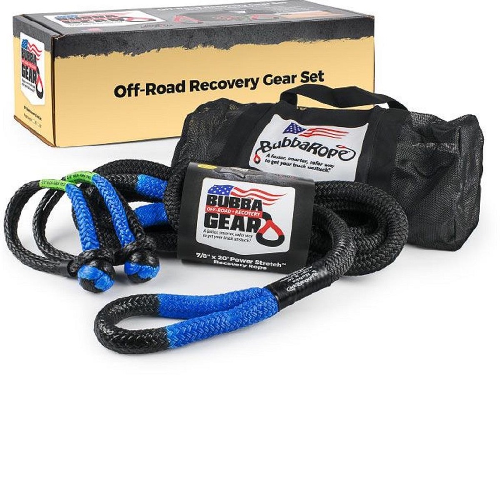 Bubba Rope - Truck Recovery Gear Set 7/8in X 20ft Black/Blue