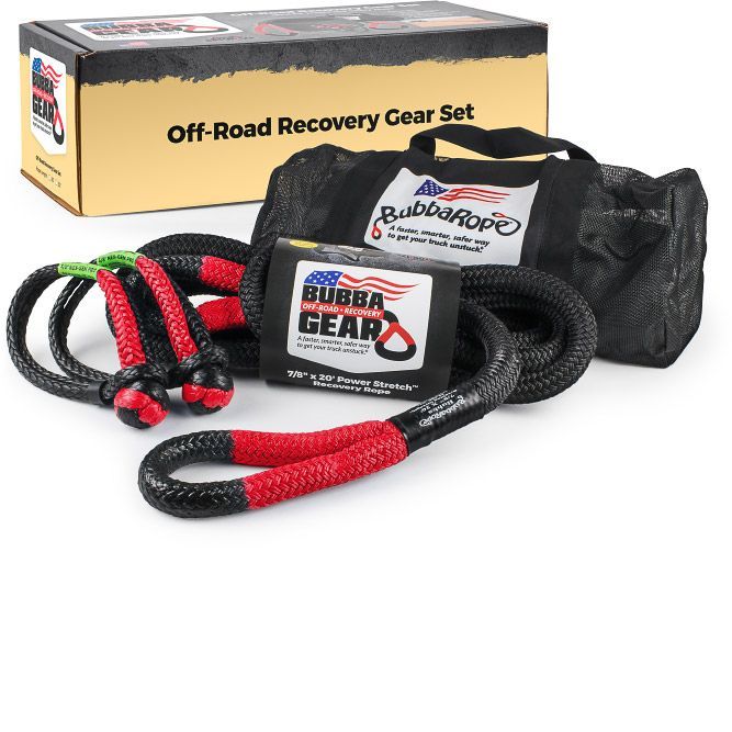 Bubba Rope - Truck Recovery Gear Set 7/8in x 30ft Black/Red
