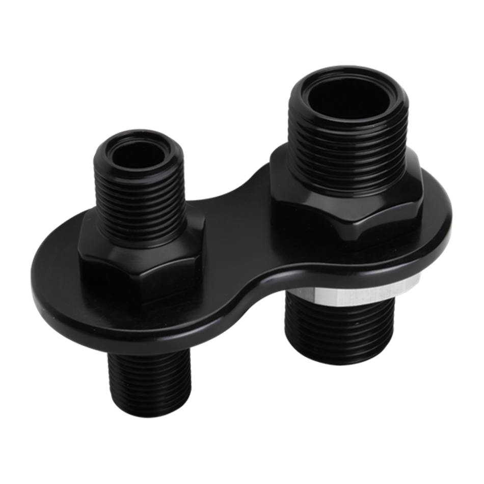 [BSPBLK66720] Billet Specialties - A/C Bulkhead 2-Port Black