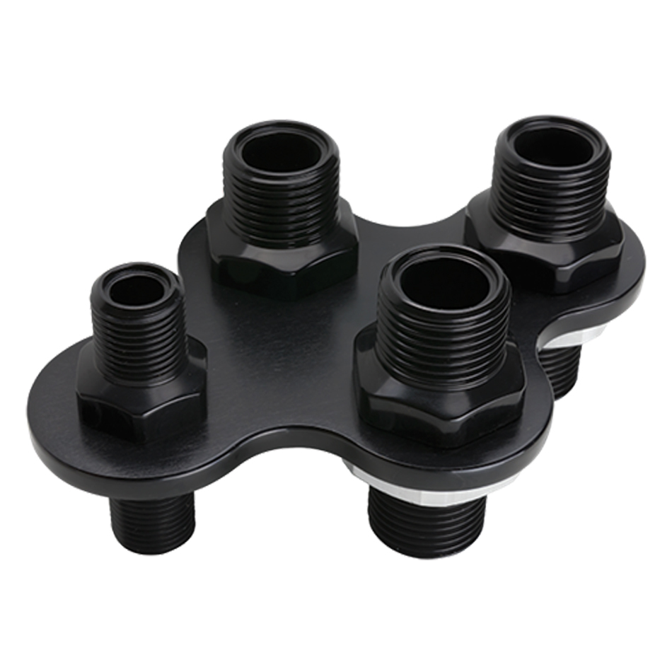 [BSPBLK66920] Billet Specialties - A/C & Heat Bulkhead 4-Port Black