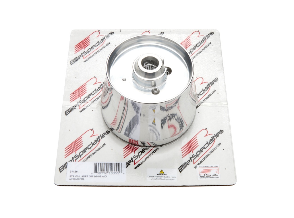 Billet Specialties - 96-03 Gm Steering Wheel Adapter Polished