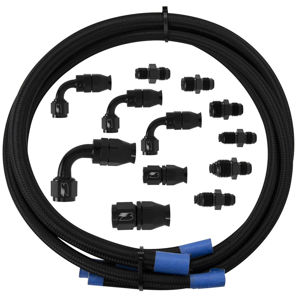 [BSPBLK77900] Billet Specialties - Hose Kit Power Steering W/Remote Reservoir