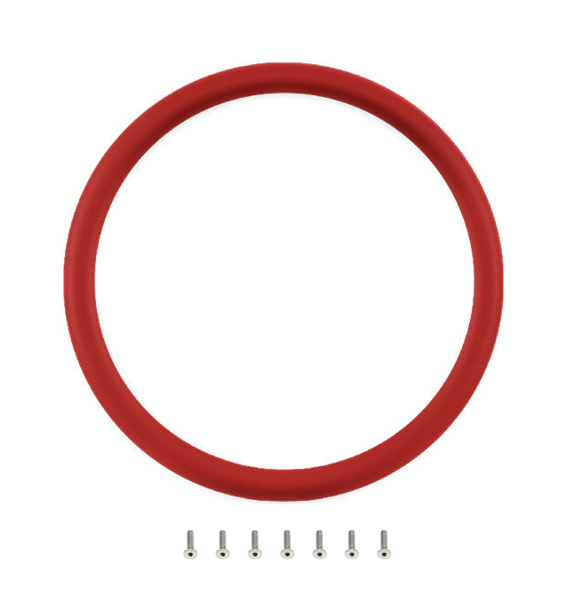 Billet Specialties - Half Wrap Ring 15.5in Red Leather