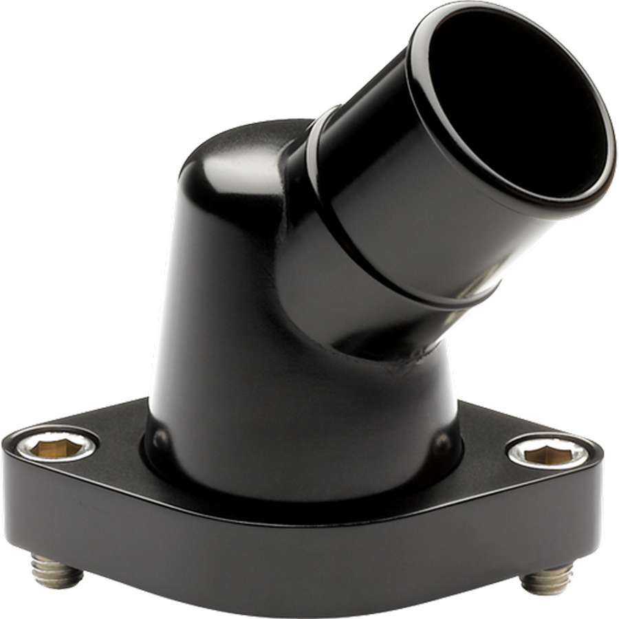 [BSPBLK90420] Billet Specialties - Black Chevy 45 Degree Water Neck