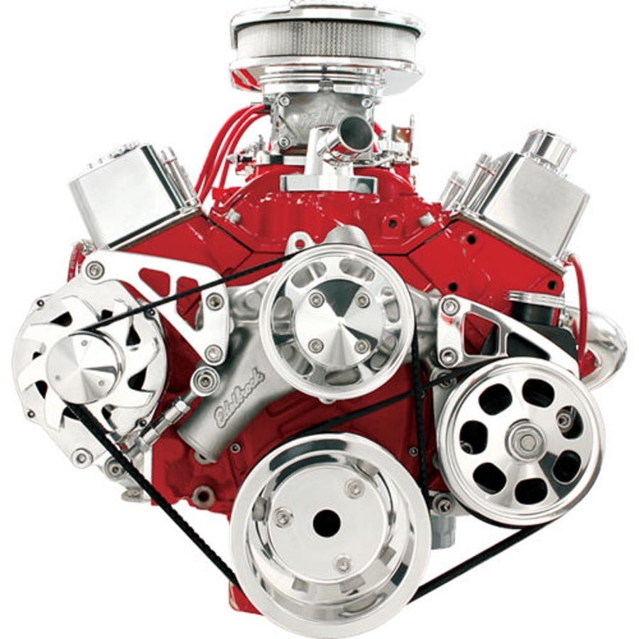 [BSPFM2121PC] Billet Specialties - SBC LWP Serpentine Conversion Kit Polished