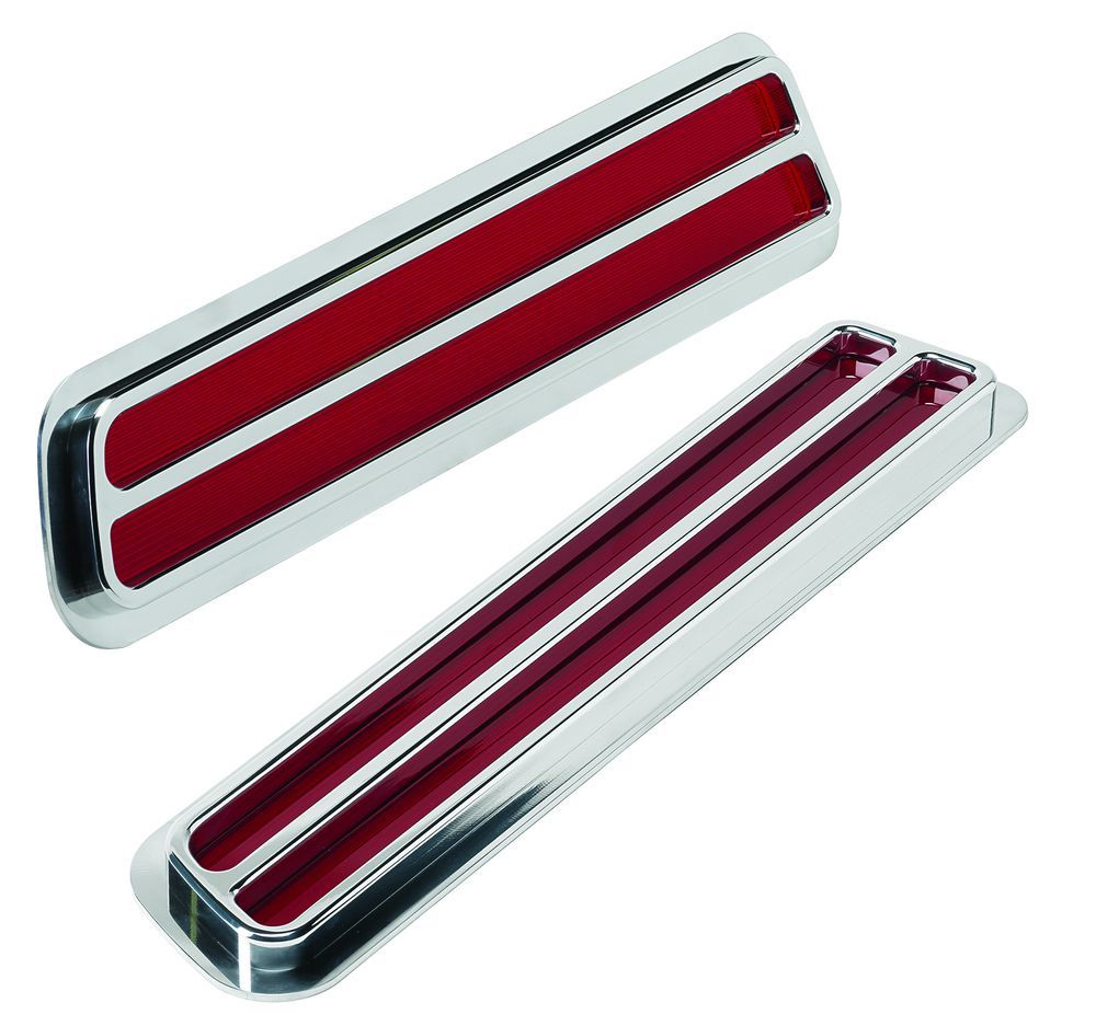[BSP61737] Billet Specialties - 1969 Camaro Taillights Polished Slotted