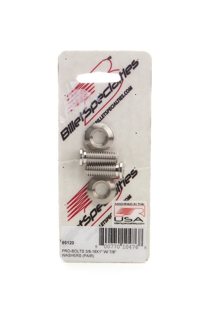 [BSP66120] Billet Specialties - 3/8-16 X 1in Ss Bolts Pair