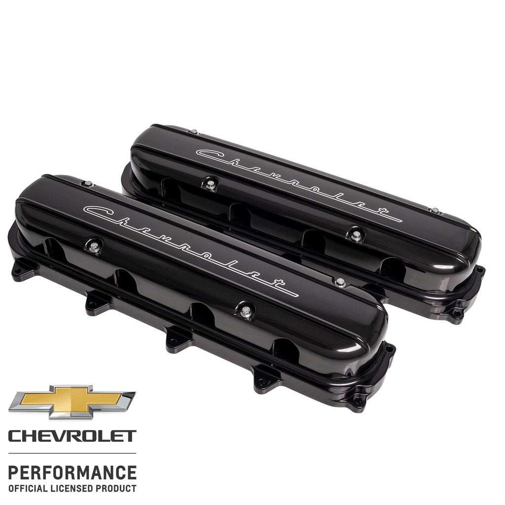 [BSPP95585] Billet Specialties - Valve Covers Gen V LT Chevrolet Script Black