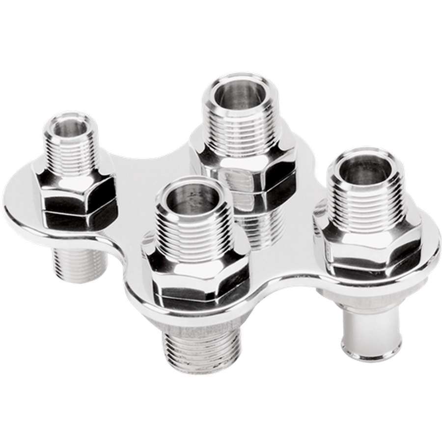 [BSP66925] Billet Specialties - A/C & Heat Bulkhead Push-On 4 Port