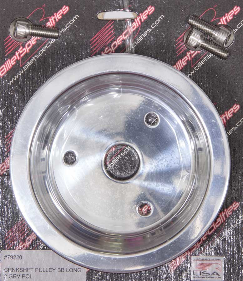 [BSP79220] Billet Specialties - BBC 2 Grv Crank Pulley LWP Polished