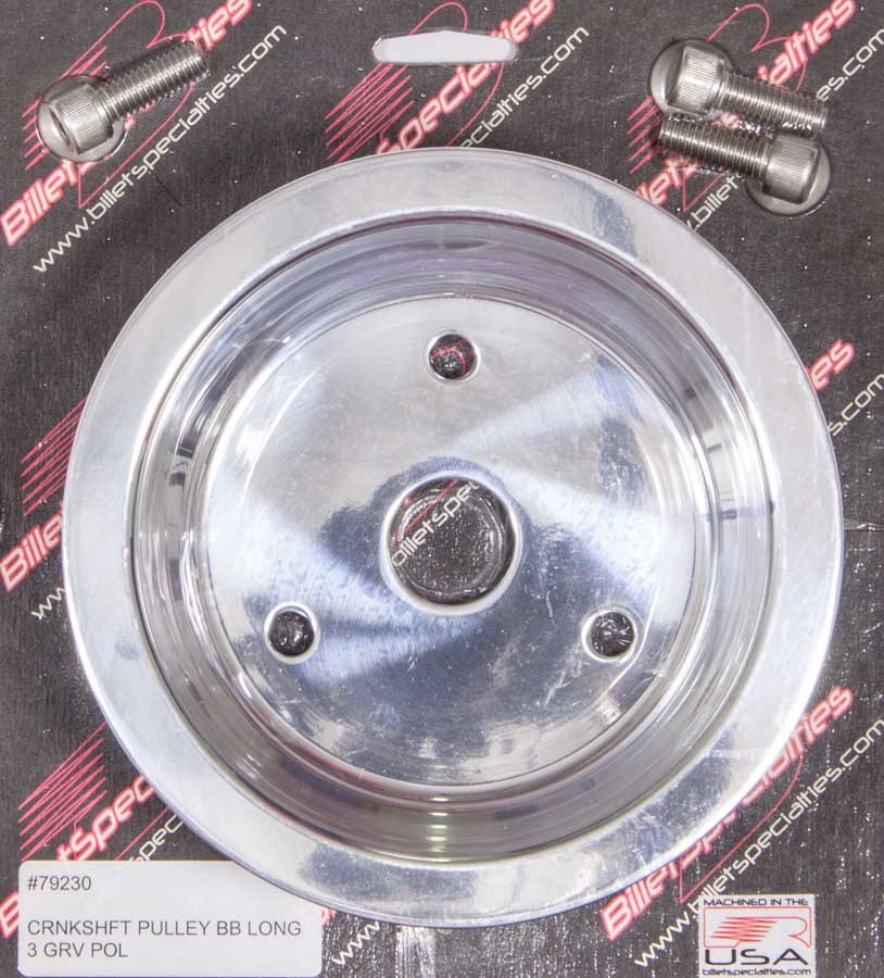 [BSP79230] Billet Specialties - Bbc 3 Grv Crank Pulley Lwp Polished
