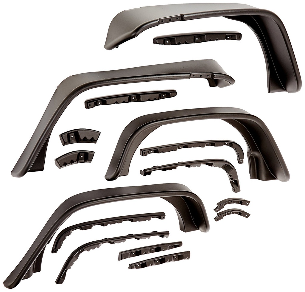 [BUS10918-07] Bushwacker - 07- Jeep JK 4dr Flat Style Fender Flares