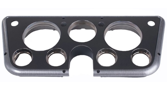 Clayton Machine Works - Gauge Bezel 67-72 GM P/U Brushed With Gray