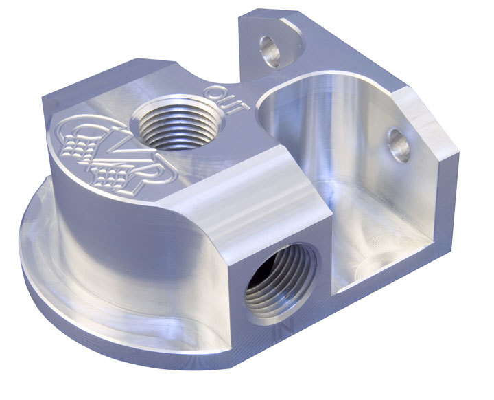 [CVROFM61] Cvr Performance - Billet Alum Remote Oil Filter Mount Gm