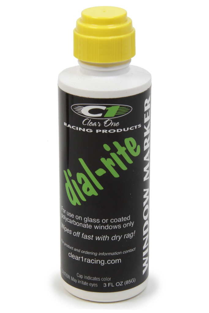 [CLRDRM2] Clear One Racing Products - Dial-In Window Marker Yellow 3oz Dial-Rite