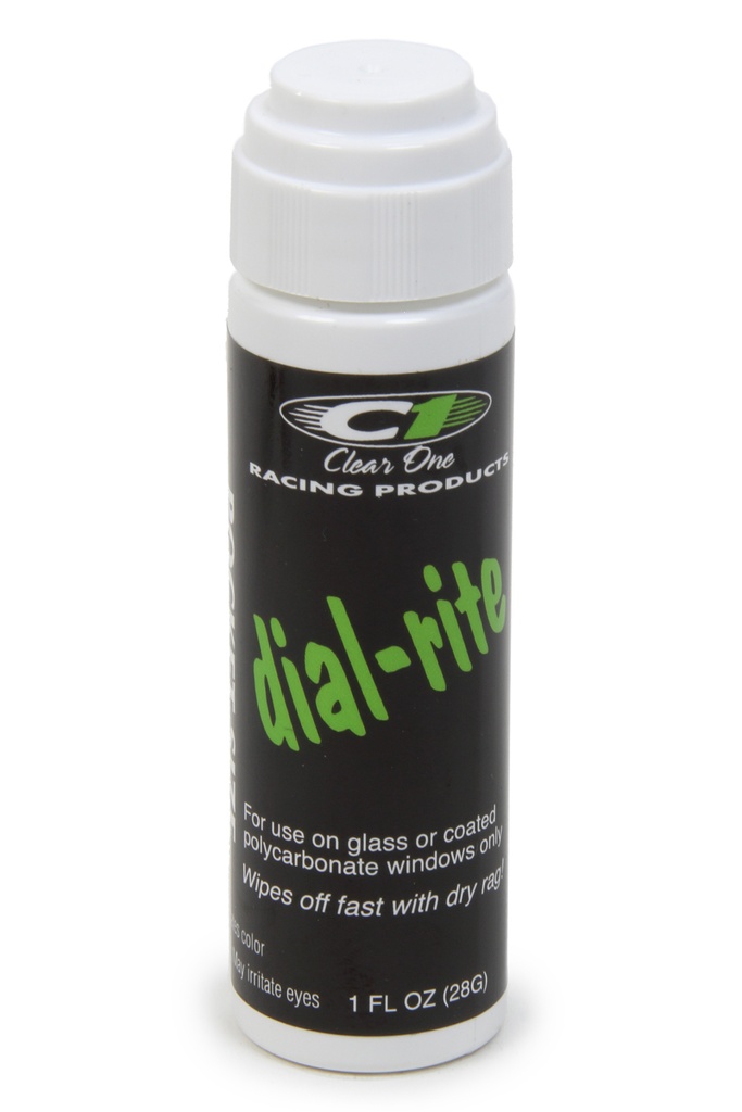 [CLRDRP1] Clear One Racing Products - Dial-In Window Marker White 1oz Dial-Rite