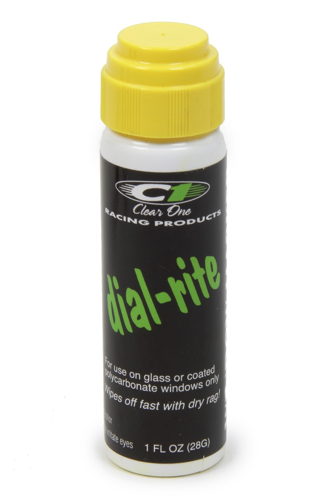 [CLRDRP2] Clear One Racing Products - Dial-In Window Marker Yellow 1oz Dial-Rite