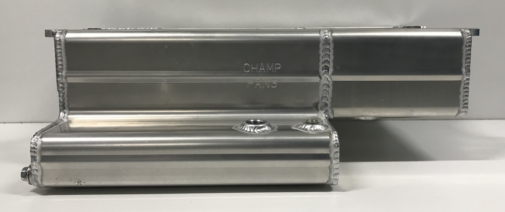 [CHAPRO1106KO] Champ Pans - SBC Alm Pro Oil Pan Wet Sump w/RH Kickout